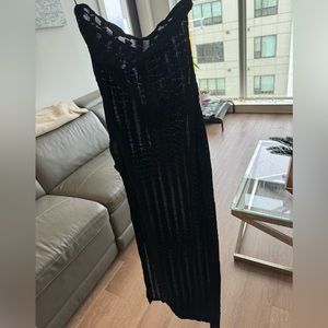 White fox boutique black sheer maxi dress brand new never worn with tags size XS